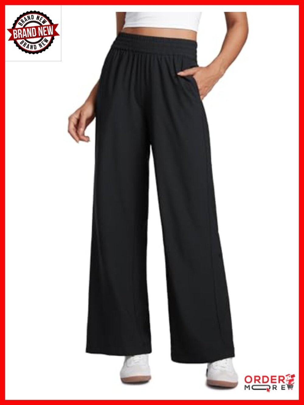CRZ YOGA Wide Leg Palazzo Pants High Rise Lightweight Drapey